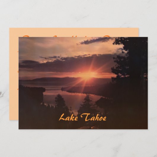 Lake Tahoe bei Sunrise Party Einladung (Vorne/Hinten)