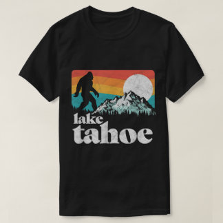Lake Tahoe Bigfoot Retro-Bergdesign T-Shirt