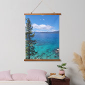 Lake Tahoe Blue Green Waters Wandteppich Mit Holzrahmen (Schlafzimmer)