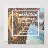 Lake Tahoe Blue Water Tree Herzliche Liebe Save The Date (Vorderseite)