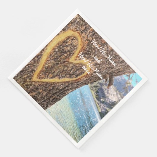 Lake Tahoe Blue Water Tree Herzliche Liebe Serviette (Ecke)