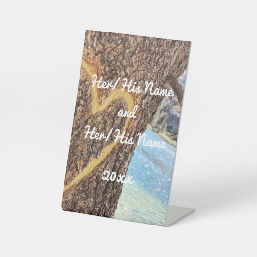 Lake Tahoe Blue Water Tree Herzliche Liebe Sockelschild (Vorderseite)