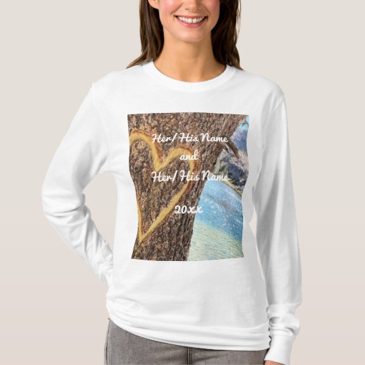 Lake Tahoe Blue Water Tree Herzliche Liebe T-Shirt (Vorderseite)