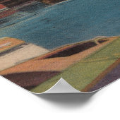 Lake Tahoe, CA - Bootshafen bei Bijou Wooden Poster (Ecke)