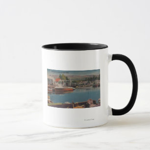 Lake Tahoe, CA - Bootshafen bei Bijou Wooden Tasse