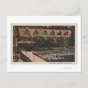 Lake Tahoe, CA - Brockway Resort Lodge View Postkarte