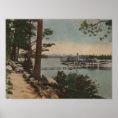 Lake Tahoe, CA - Emerald Bay View mit Steamer Poster (Vorne)