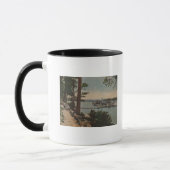 Lake Tahoe, CA - Emerald Bay View mit Steamer Tasse (Links)