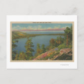 Lake Tahoe, CA - Fallen Leaf Lake und Lake Tahoe Postkarte (Vorderseite)