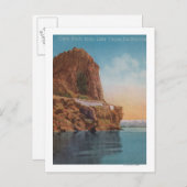 Lake Tahoe, CA - Höhlenfelsen vom Lake View Postkarte (Vorne/Hinten)