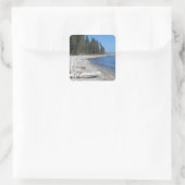 Lake Tahoe, CA Quadratischer Aufkleber (Tasche)
