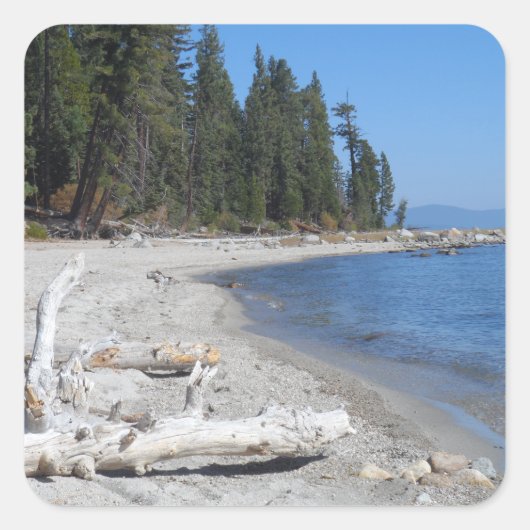 Lake Tahoe, CA Quadratischer Aufkleber (Vorderseite)