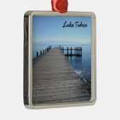 Lake Tahoe, CA Silbernes Ornament (Rechts)