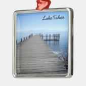 Lake Tahoe, CA Silbernes Ornament (Links)
