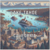 Lake Tahoe California 3 Inch Vinyl Sticker (Vorderseite)