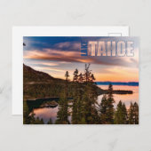 Lake Tahoe California at Sunset Beautiful Postkarte (Vorne/Hinten)