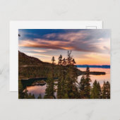 Lake Tahoe California at Sunset Customizable Postkarte (Vorne/Hinten)