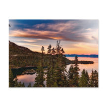 Lake Tahoe California at Sunset Customizable