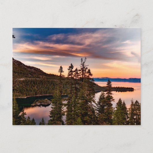 Lake Tahoe California at Sunset Customizable Postkarte (Vorderseite)