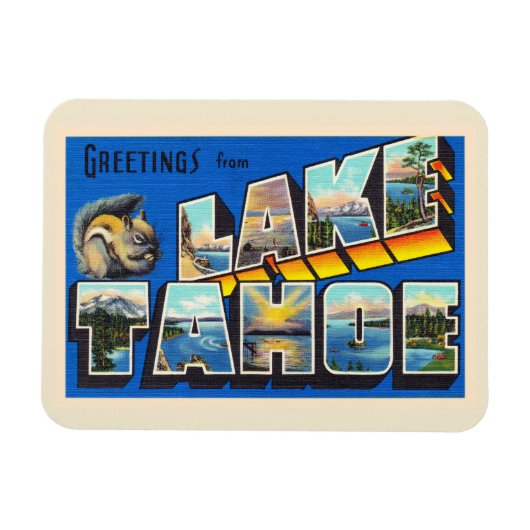 Lake Tahoe California CA Large Letter Postcard Magnet (Horizontal)