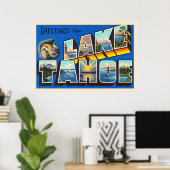 Lake Tahoe California CA Large Letter Postcard Poster (Heimbüro)
