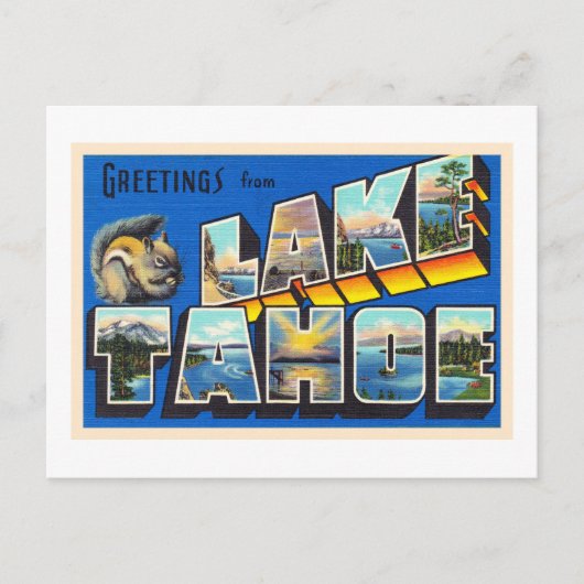 Lake Tahoe California CA Large Letter Postcard Postkarte (Vorderseite)