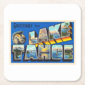 Lake Tahoe California CA Large Letter Postcard Rechteckiger Pappuntersetzer (Vorderseite)