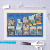 Lake Tahoe California CA Large Letter Postcard Seidenpapier (Handwerk)