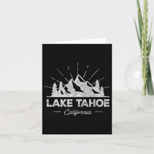 Lake Tahoe California Ca T Shirt Vintager Wanderwe Karte