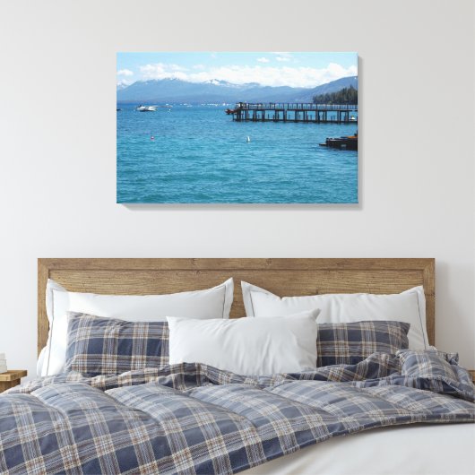 Lake Tahoe California Fotografy Leinwand (Insitu (Schlafzimmer))