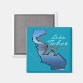 Lake Tahoe California Kontur Magnet (Vorderseite/Rückseite)
