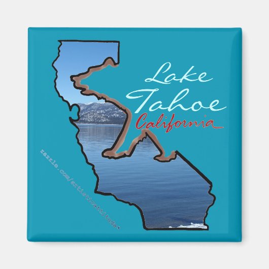 Lake Tahoe California Kontur Magnet (Vorne)