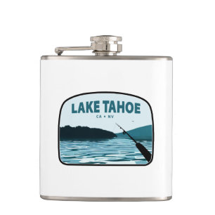 Lake Tahoe California Nevada Angelrute Flachmann