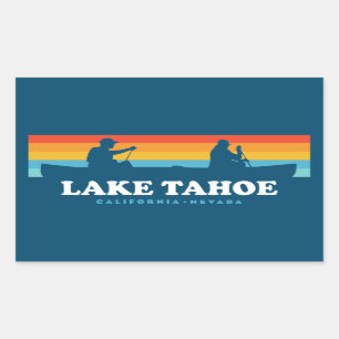 Lake Tahoe California Nevada Canoe Rechteckiger Aufkleber