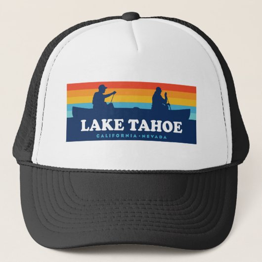 Lake Tahoe California Nevada Canoe Truckerkappe (Vorderseite)