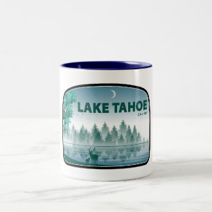 Lake Tahoe California Nevada Deer Zweifarbige Tasse