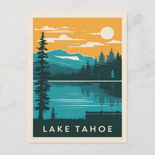 Lake Tahoe California Nevada Postkarte (Vorderseite)