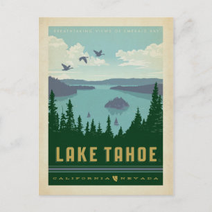 Lake Tahoe California & Nevada Postkarte