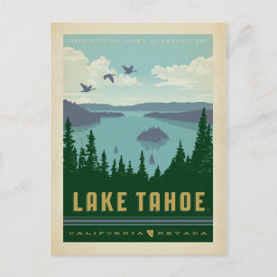 Lake Tahoe   California & Nevada Postkarte