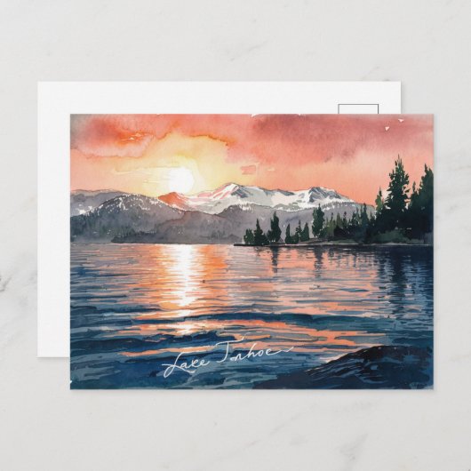 Lake Tahoe California Nevada Postkarte (Vorne/Hinten)