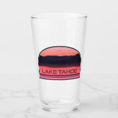Lake Tahoe California Nevada Red Sunrise Glas (Vorderseite)