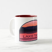 Lake Tahoe California Nevada Red Sunrise Zweifarbige Tasse (Vorderseite Links)