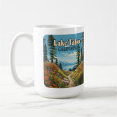 Lake Tahoe California Nevada Retro Travel Kaffeetasse (Links)