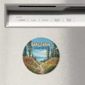 Lake Tahoe California Nevada Retro Travel Magnet (In Situ (Geschirrspüler))