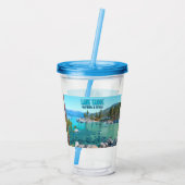 Lake Tahoe California Nevada Vintag Acryltrinkbecher (Rückseite)