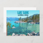 Lake Tahoe California Nevada Vintag Flat Card (Vorne/Hinten)