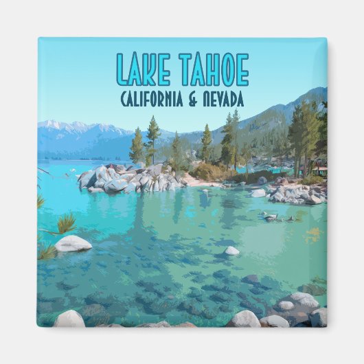 Lake Tahoe California Nevada Vintag Magnet (Vorne)
