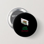 Lake Tahoe California Paint Splatter Flag Vacation Button (Vorne & Hinten)