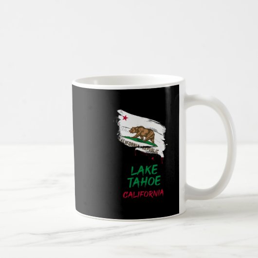 Lake Tahoe California Paint Splatter Flag Vacation Kaffeetasse (Rechts)