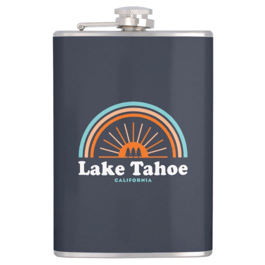 Lake Tahoe California Rainbow Flachmann (Vorderseite)
